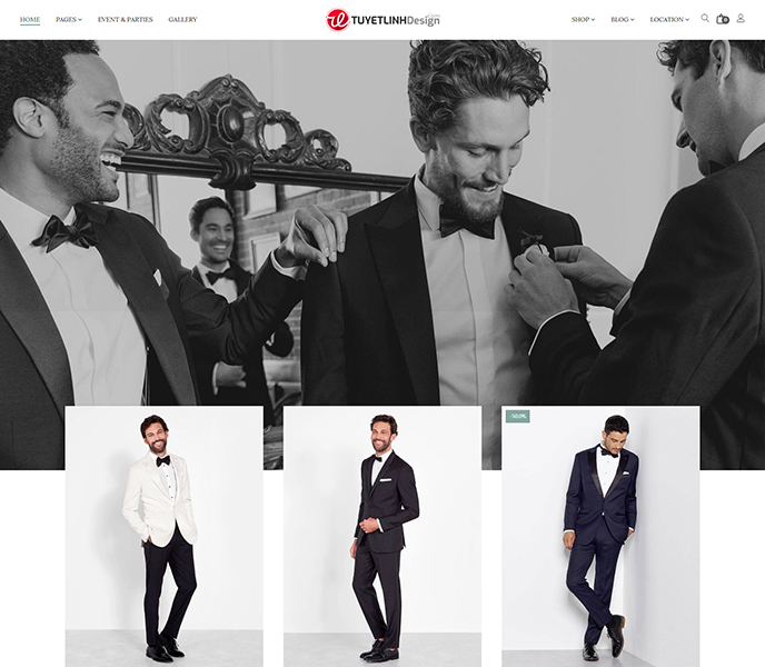 Mẫu website ảnh viện áo cưới - WDAC-00044