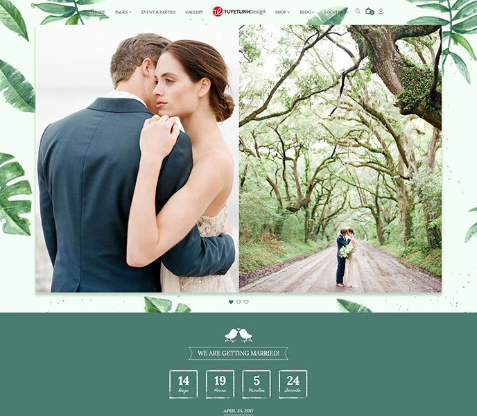 Mẫu website áo cưới - WDAC-00094