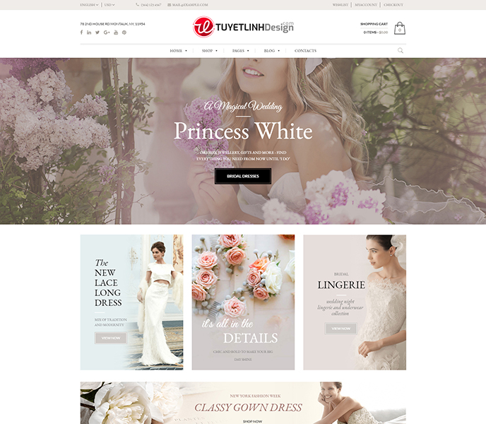 Mẫu website ảnh viện áo cưới - WDAC-00190