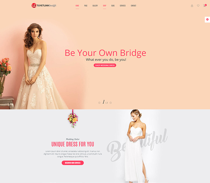 Mẫu website ảnh viện áo cưới - WDAC-00191