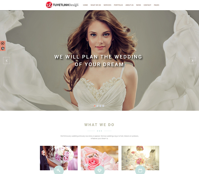 Mẫu website ảnh viện áo cưới - WDAC-00192