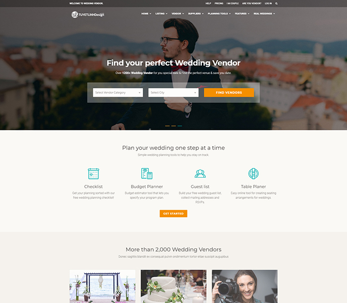 Mẫu website ảnh viện áo cưới - WDAC-00202