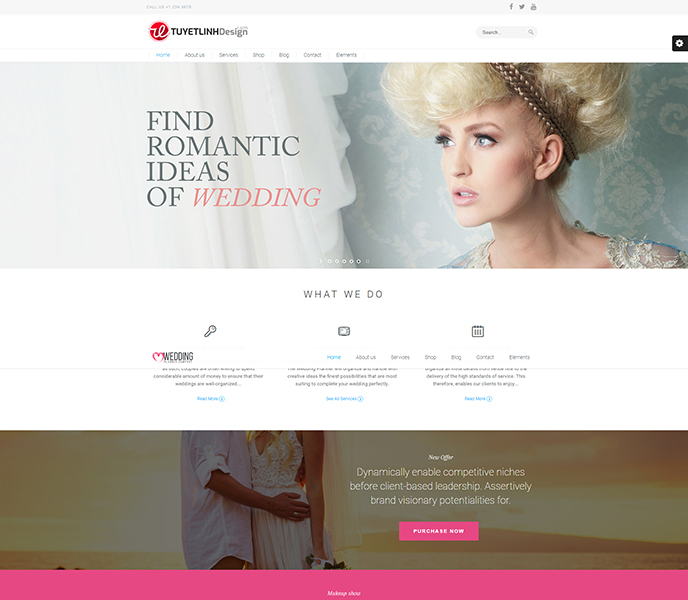 Mẫu website ảnh viện áo cưới - WDAC-00213