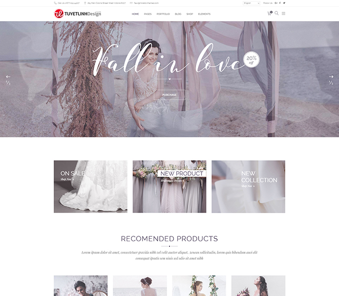 Mẫu website ảnh viện áo cưới - WDAC-00214