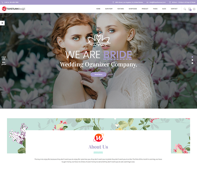 Mẫu website ảnh viện áo cưới - WDAC-00215