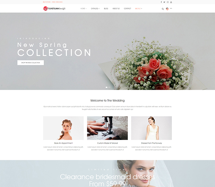 Mẫu website ảnh viện áo cưới - WDAC-00216