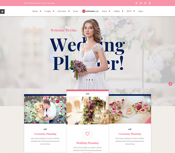 Mẫu website ảnh viện áo cưới - WDAC-00217