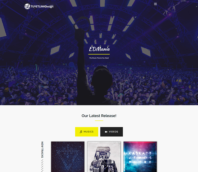 Mẫu website âm nhạc - WDAN-00008