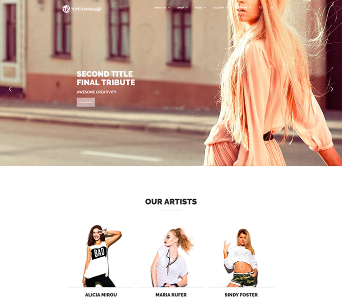 Mẫu website âm nhạc - WDAN-00009