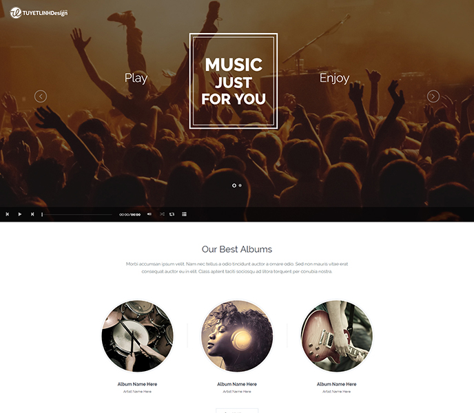 Mẫu website âm nhạc - WDAN-00037