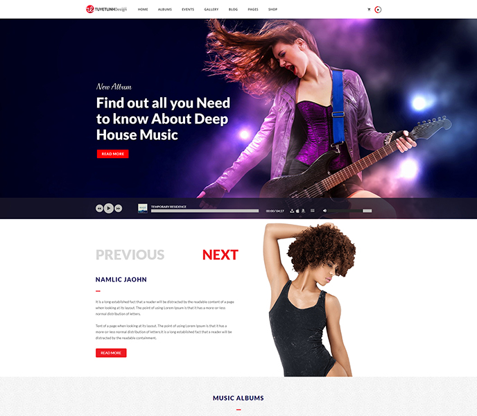 Mẫu website âm nhạc - WDAN-00083