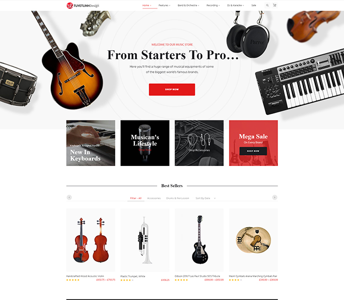 Mẫu website âm nhạc - WDAN-00085