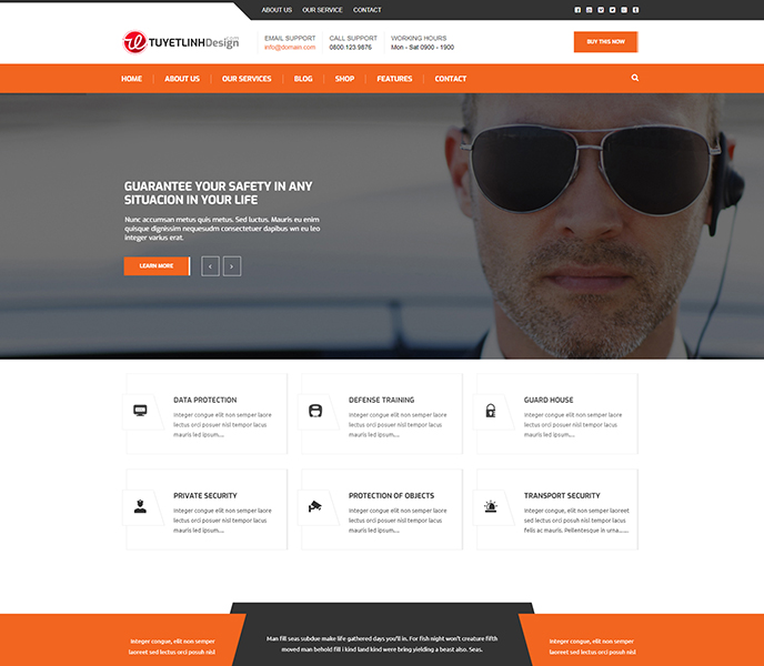 Mẫu website bảo vệ chuyên nghiệp - WDBVCN-00257