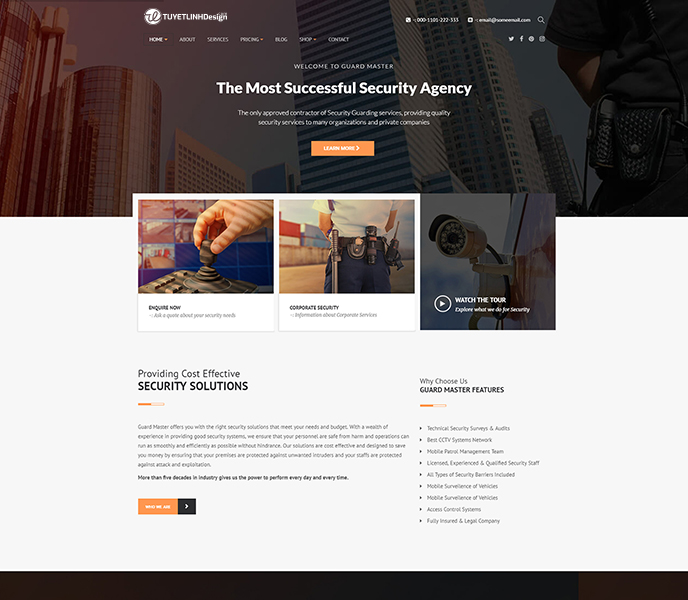 Mẫu website bảo vệ chuyên nghiệp - WDBVCN-00362
