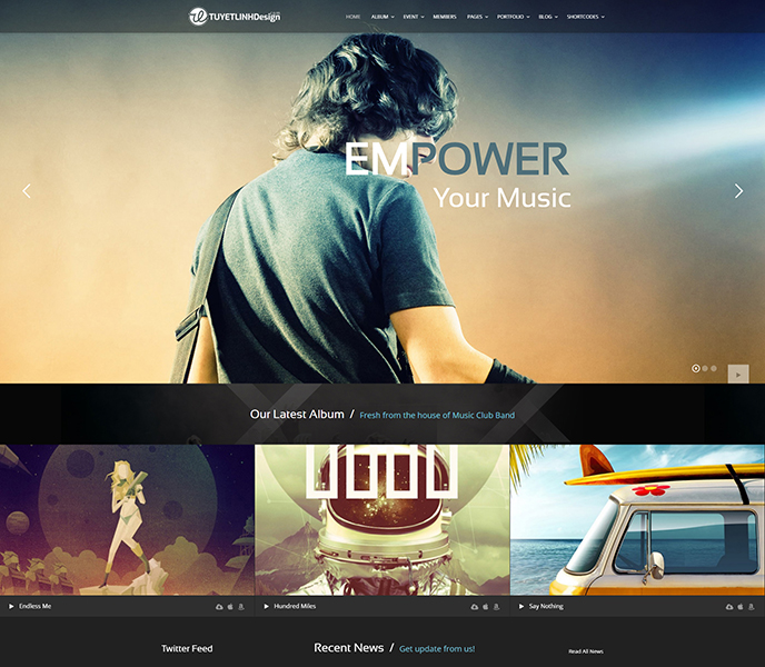 Mẫu website âm nhạc - WDAN-00045