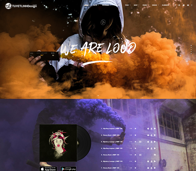 Mẫu website âm nhạc - WDAN-00072