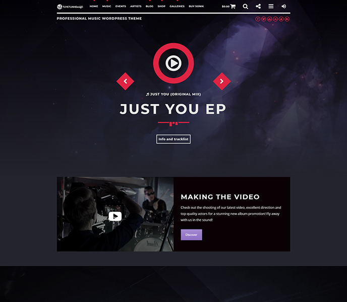 Mẫu website âm nhạc - WDAN-00075