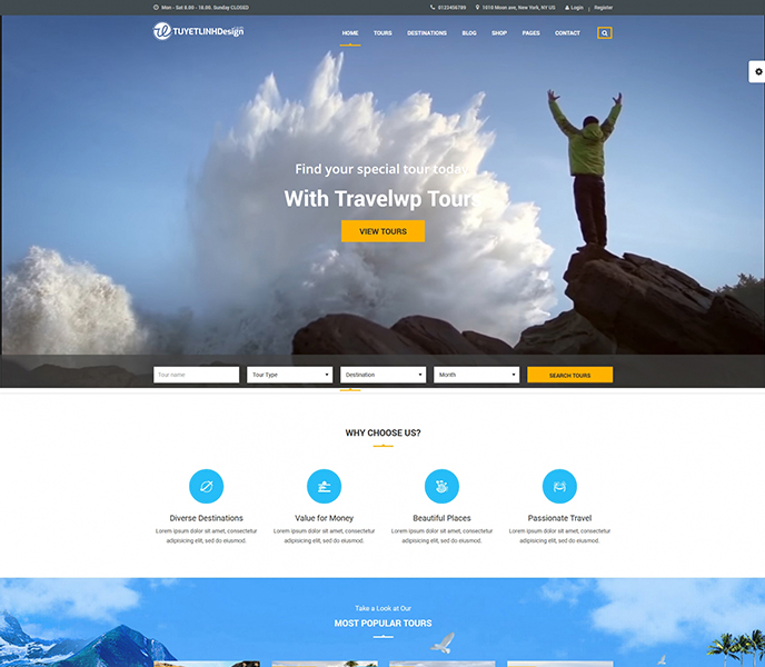 Mẫu website du lịch - WDDL-00060