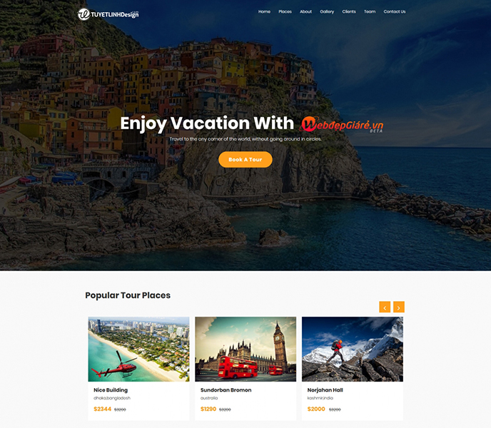 Mẫu website du lịch - WDDL-00061