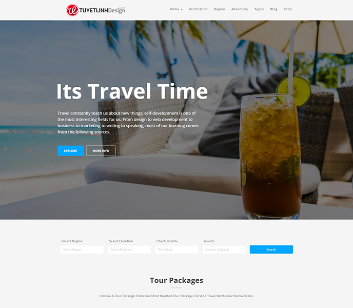 Mẫu website du lịch - WDDL-00132