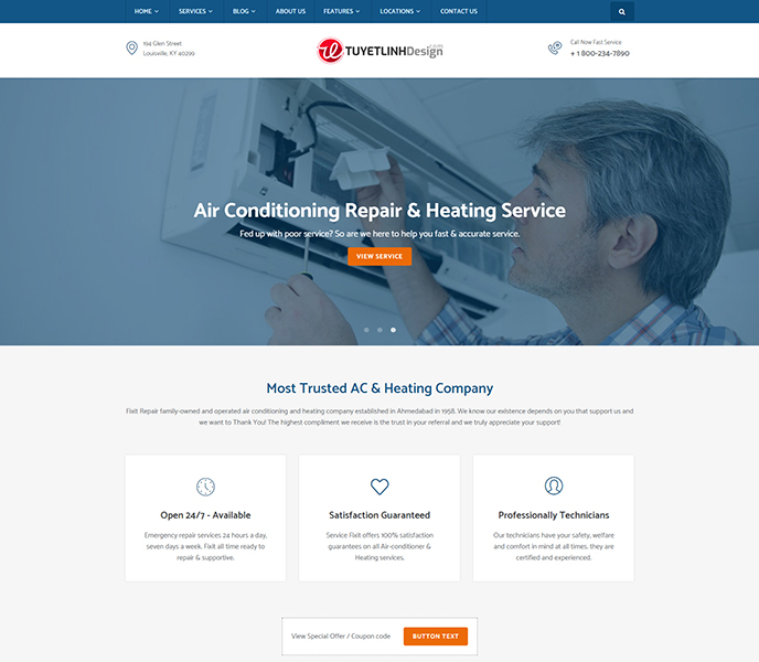 Mẫu website điện tử, điện lạnh - WDDTDL-00338