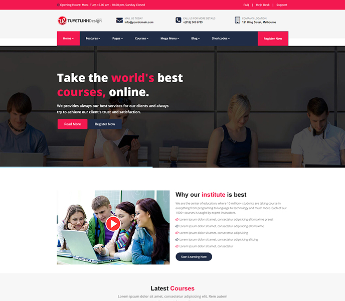 Mẫu website giáo dục - WDGD-00026