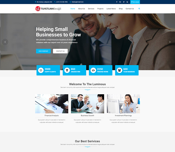 Mẫu website giới thiệu công ty - WDGTCT-00205