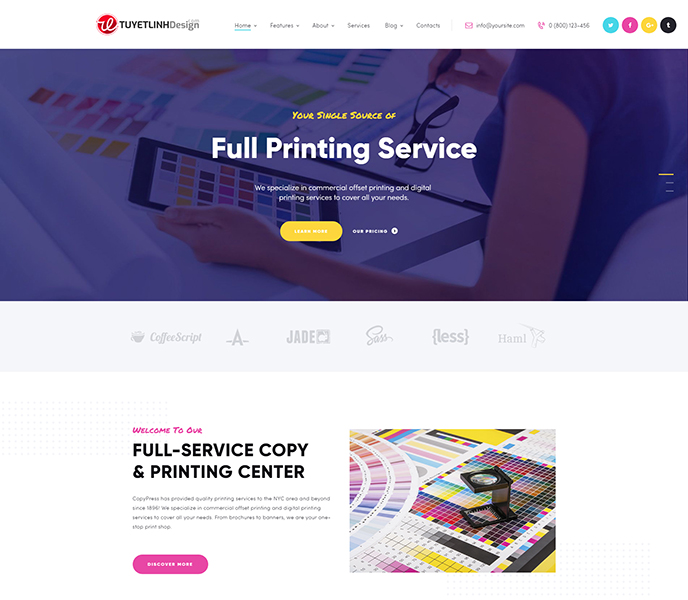 Mẫu website in ấn - WDIA-00292