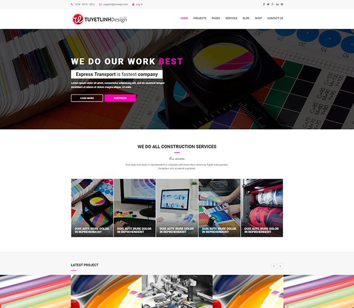 Mẫu website in ấn - WDIA-00296