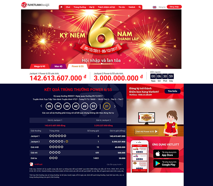 Mẫu website kết quả xổ số - WDKQXS-00283