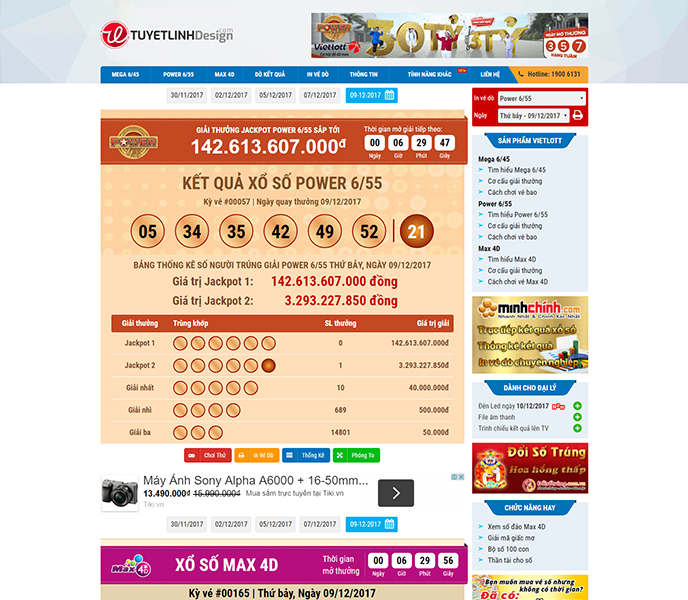 Mẫu website kết quả xổ số - WDKQXS-00284