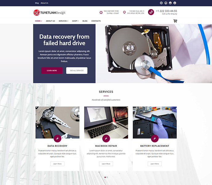 Mẫu website máy tính, kỹ thuật - WDMTKT-00323