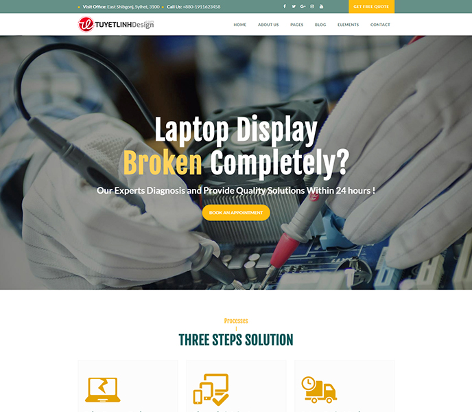 Mẫu website máy tính, kỹ thuật - WDMTKT-00326