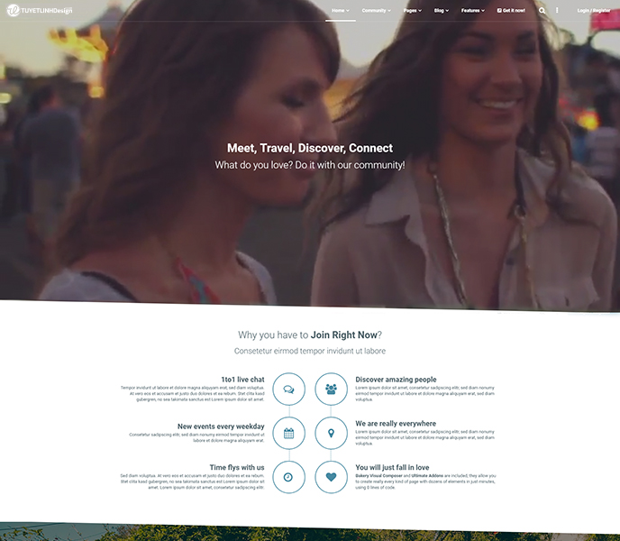 Mẫu website mạng xã hội - WDMXH-00279