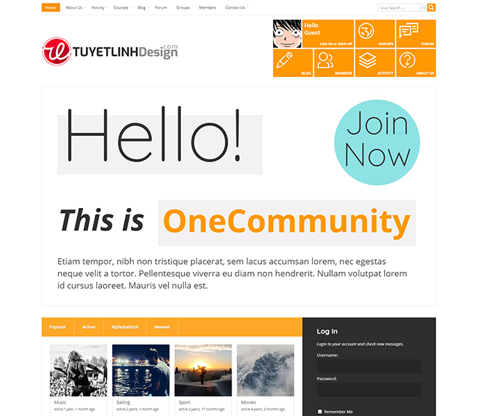 Mẫu website mạng xã hội - WDMXH-00280