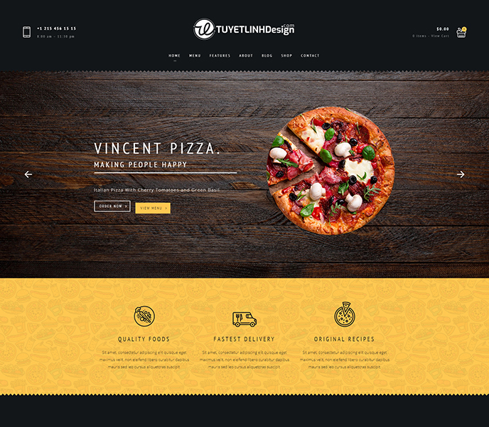 Mẫu website nhà hàng, khách sạn - WDNHKS-00080
