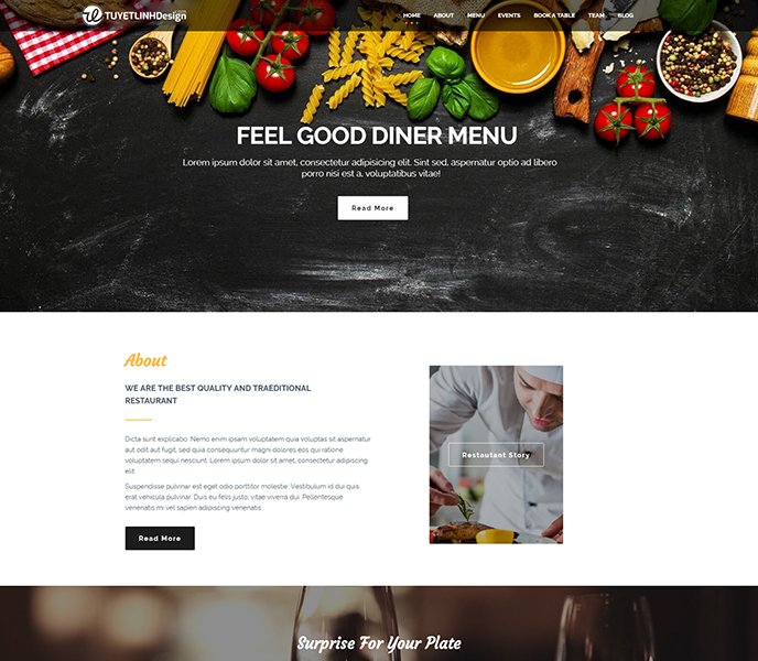 Mẫu website nhà hàng, khách sạn - WDNHKS-00081