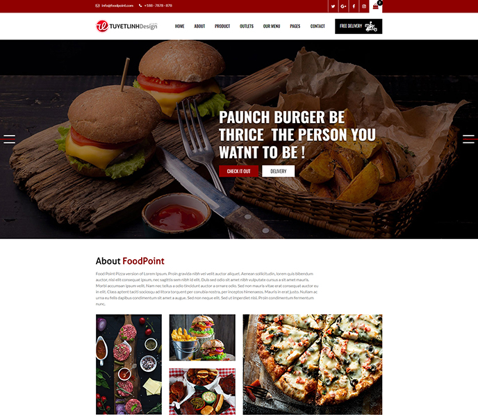 Mẫu website nhà hàng, khách sạn - WDNHKS-00131