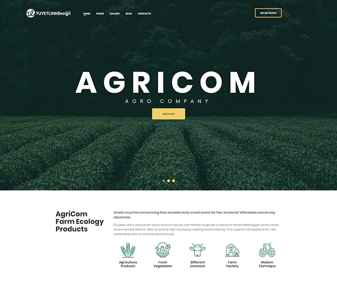 Mẫu website nông lâm nghiệp - WDNLN-00311