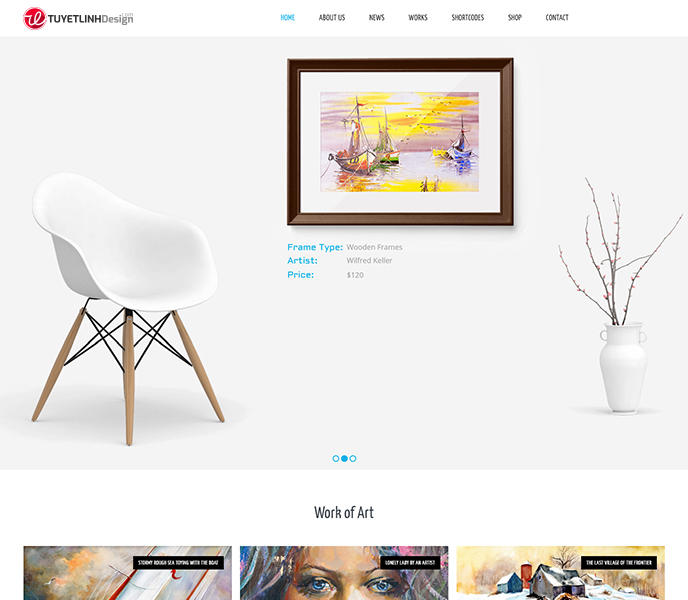 Mẫu website nghệ thuật, mỹ thuật - WDNTMT-00305