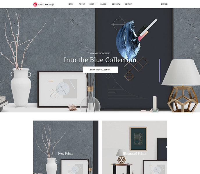 Mẫu website nghệ thuật, mỹ thuật - WDNTMT-00306