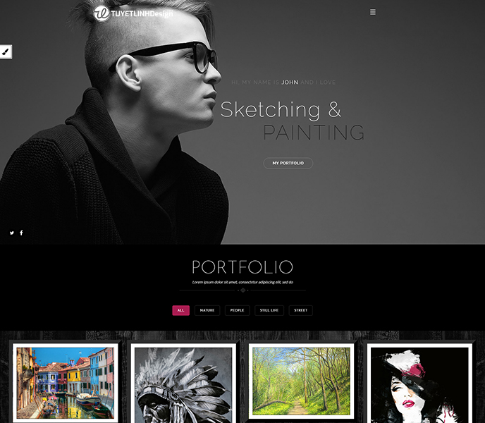 Mẫu website nghệ thuật, mỹ thuật - WDNTMT-00308