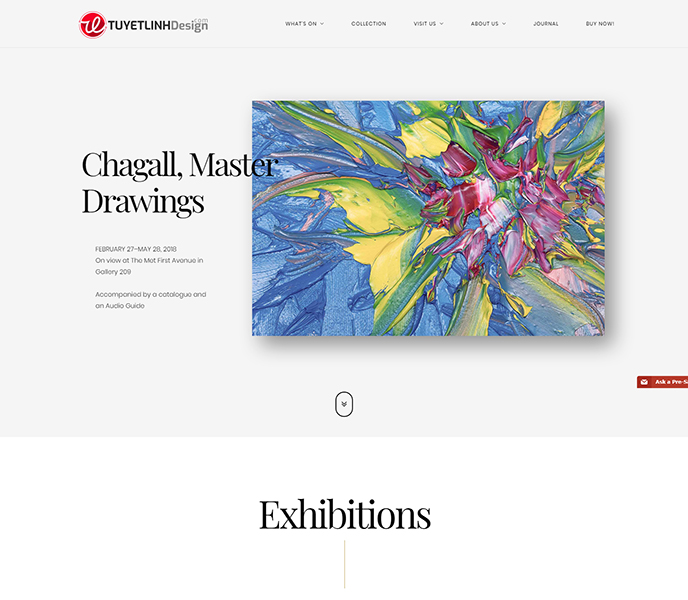 Mẫu website nghệ thuật, mỹ thuật - WDNTMT-00309