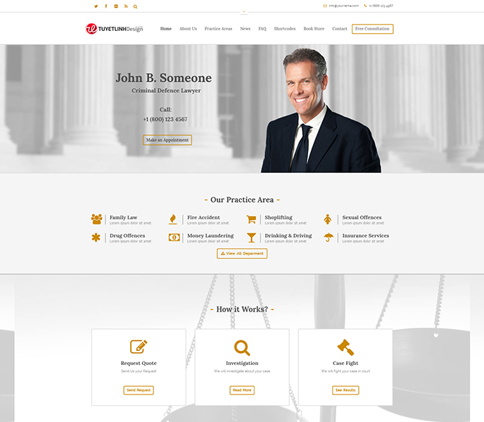 Mẫu website luật, toàn án - WDTA-00319