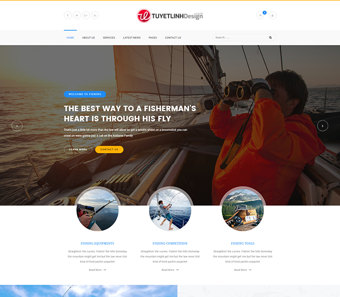 Mẫu website thủy sản, hải sản - WDTHS-00236