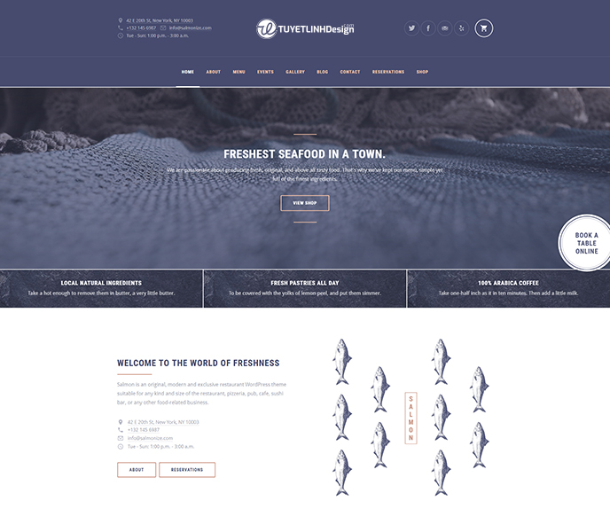 Mẫu website thủy sản, hải sản - WDTHS-00347