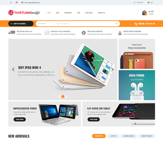 Mẫu website thương mại điện tử - WDTMDT - 3