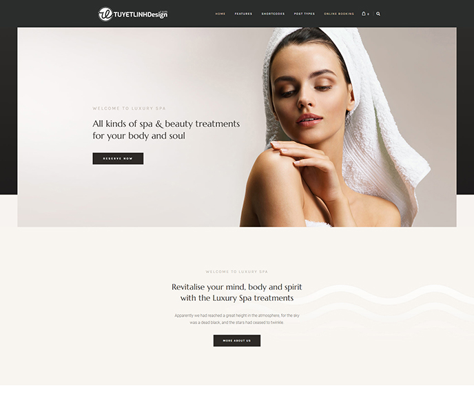 Mẫu website spa, thẩm mỹ viện, fitness - WDTMV-00273