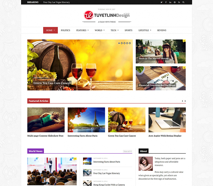 Mẫu website tin tức - WDTT-00070