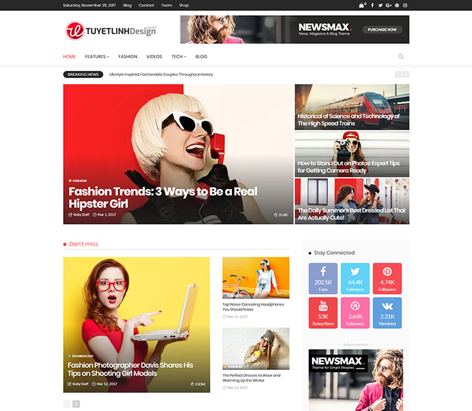 Mẫu website tin tức - WDTT-00184